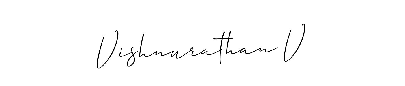 Vishnurathan V stylish signature style. Best Handwritten Sign (Allison_Script) for my name. Handwritten Signature Collection Ideas for my name Vishnurathan V. Vishnurathan V signature style 2 images and pictures png