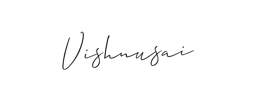 Make a beautiful signature design for name Vishnusai. With this signature (Allison_Script) style, you can create a handwritten signature for free. Vishnusai signature style 2 images and pictures png