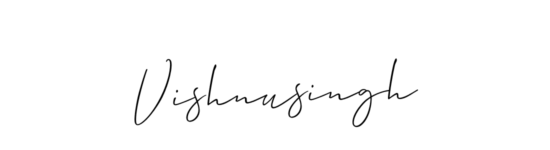 Also we have Vishnusingh name is the best signature style. Create professional handwritten signature collection using Allison_Script autograph style. Vishnusingh signature style 2 images and pictures png