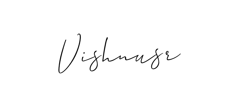 Make a beautiful signature design for name Vishnusr. With this signature (Allison_Script) style, you can create a handwritten signature for free. Vishnusr signature style 2 images and pictures png