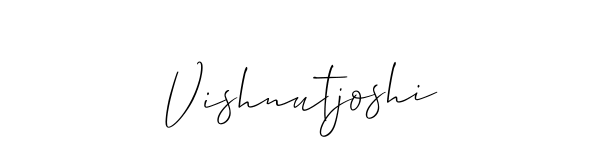 It looks lik you need a new signature style for name Vishnutjoshi. Design unique handwritten (Allison_Script) signature with our free signature maker in just a few clicks. Vishnutjoshi signature style 2 images and pictures png