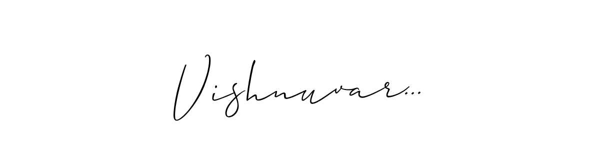 It looks lik you need a new signature style for name Vishnuvar.... Design unique handwritten (Allison_Script) signature with our free signature maker in just a few clicks. Vishnuvar... signature style 2 images and pictures png