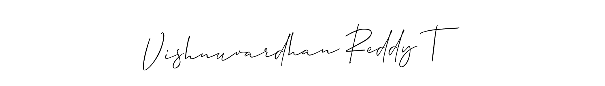 Make a beautiful signature design for name Vishnuvardhan Reddy T. Use this online signature maker to create a handwritten signature for free. Vishnuvardhan Reddy T signature style 2 images and pictures png