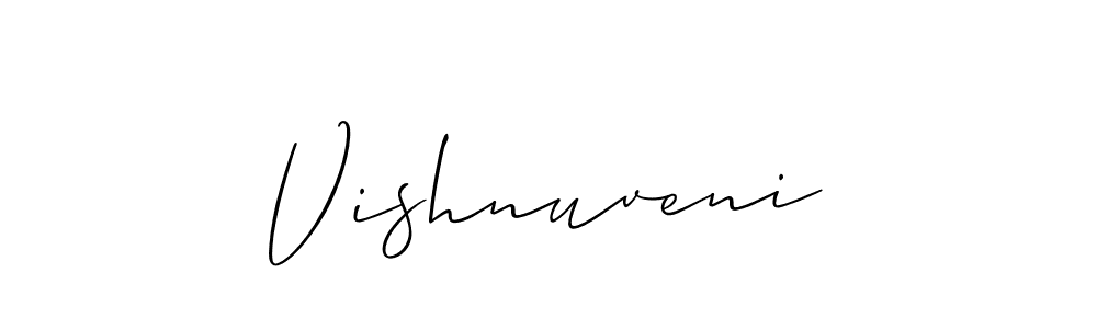 if you are searching for the best signature style for your name Vishnuveni. so please give up your signature search. here we have designed multiple signature styles  using Allison_Script. Vishnuveni signature style 2 images and pictures png