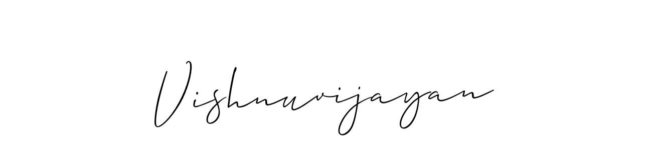 Design your own signature with our free online signature maker. With this signature software, you can create a handwritten (Allison_Script) signature for name Vishnuvijayan. Vishnuvijayan signature style 2 images and pictures png