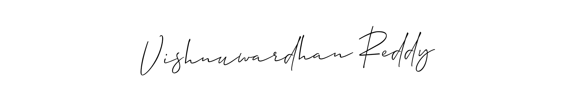 Use a signature maker to create a handwritten signature online. With this signature software, you can design (Allison_Script) your own signature for name Vishnuwardhan Reddy. Vishnuwardhan Reddy signature style 2 images and pictures png