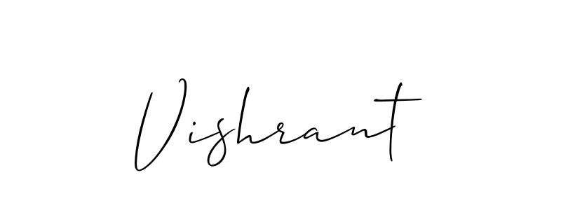 You should practise on your own different ways (Allison_Script) to write your name (Vishrant) in signature. don't let someone else do it for you. Vishrant signature style 2 images and pictures png