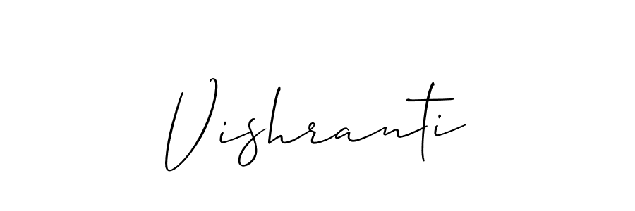 Best and Professional Signature Style for Vishranti. Allison_Script Best Signature Style Collection. Vishranti signature style 2 images and pictures png