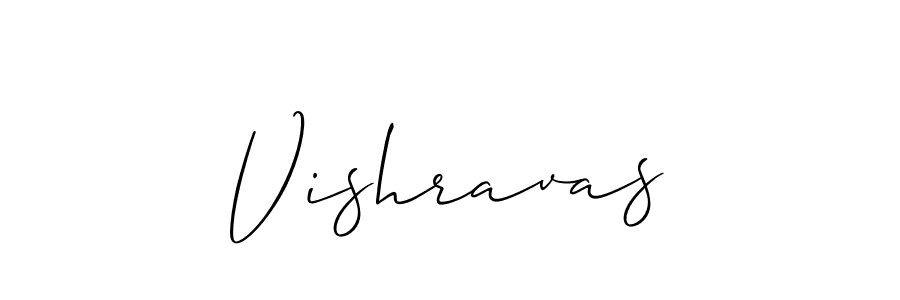 Also You can easily find your signature by using the search form. We will create Vishravas name handwritten signature images for you free of cost using Allison_Script sign style. Vishravas signature style 2 images and pictures png