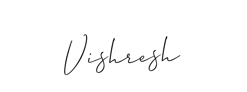 Make a beautiful signature design for name Vishresh. With this signature (Allison_Script) style, you can create a handwritten signature for free. Vishresh signature style 2 images and pictures png