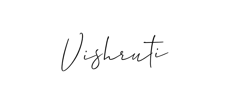 Best and Professional Signature Style for Vishruti. Allison_Script Best Signature Style Collection. Vishruti signature style 2 images and pictures png