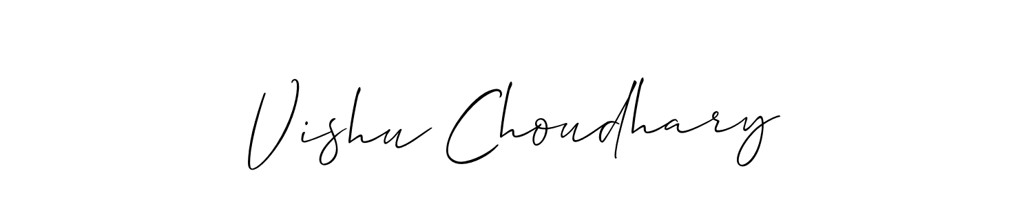 It looks lik you need a new signature style for name Vishu Choudhary. Design unique handwritten (Allison_Script) signature with our free signature maker in just a few clicks. Vishu Choudhary signature style 2 images and pictures png