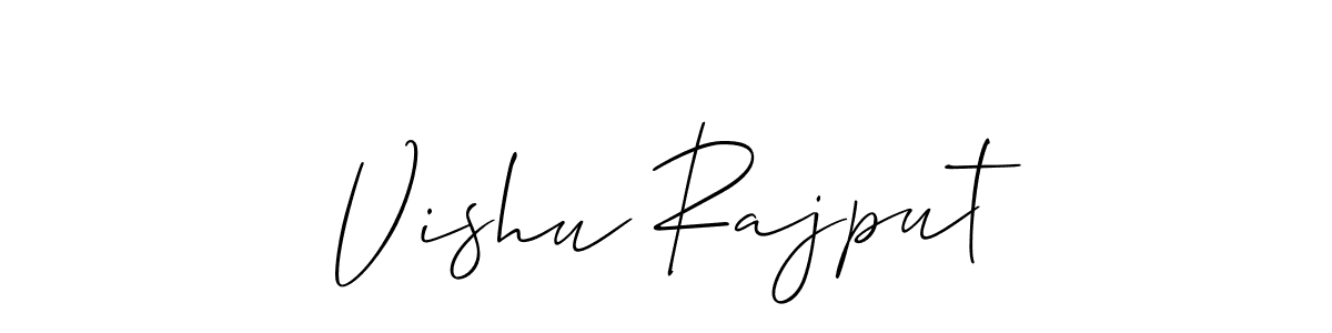 The best way (Allison_Script) to make a short signature is to pick only two or three words in your name. The name Vishu Rajput include a total of six letters. For converting this name. Vishu Rajput signature style 2 images and pictures png