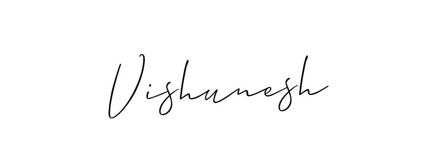 if you are searching for the best signature style for your name Vishunesh. so please give up your signature search. here we have designed multiple signature styles  using Allison_Script. Vishunesh signature style 2 images and pictures png