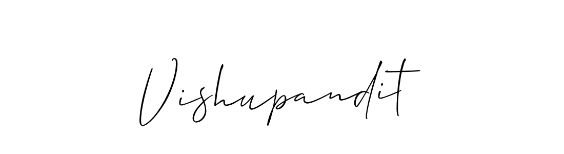 You should practise on your own different ways (Allison_Script) to write your name (Vishupandit) in signature. don't let someone else do it for you. Vishupandit signature style 2 images and pictures png