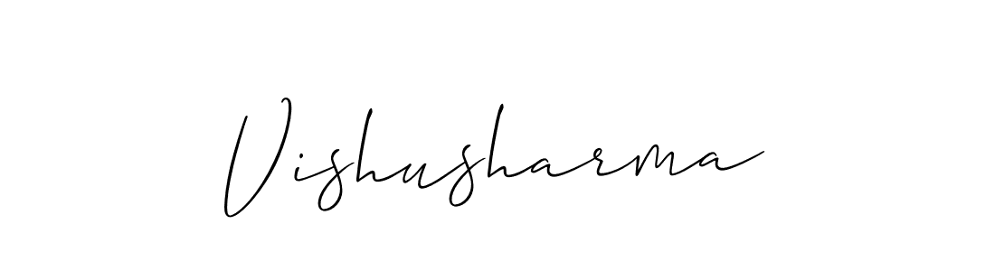 Design your own signature with our free online signature maker. With this signature software, you can create a handwritten (Allison_Script) signature for name Vishusharma. Vishusharma signature style 2 images and pictures png