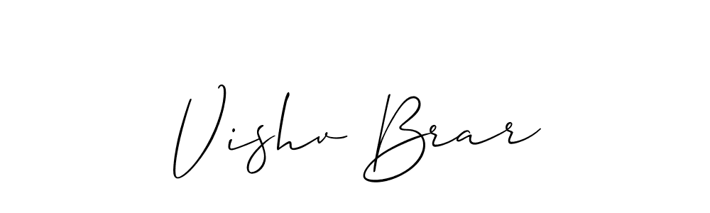 Make a beautiful signature design for name Vishv Brar. Use this online signature maker to create a handwritten signature for free. Vishv Brar signature style 2 images and pictures png
