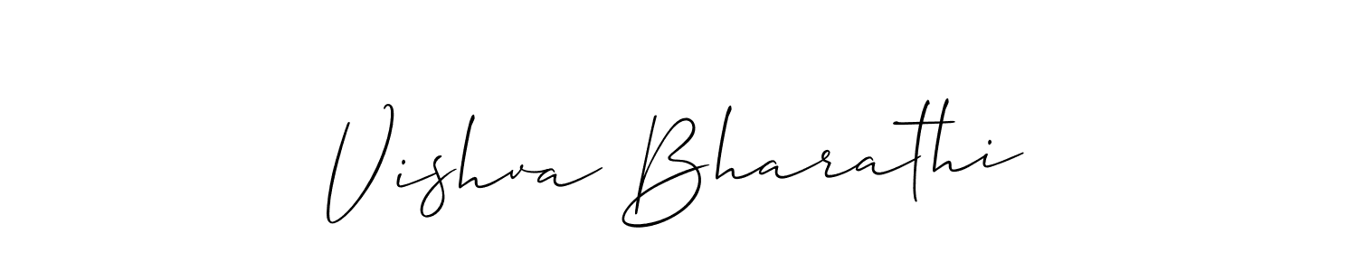 Design your own signature with our free online signature maker. With this signature software, you can create a handwritten (Allison_Script) signature for name Vishva Bharathi. Vishva Bharathi signature style 2 images and pictures png