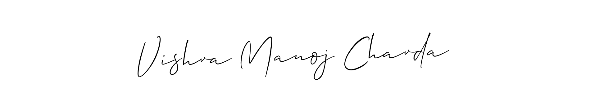 Make a beautiful signature design for name Vishva Manoj Chavda. Use this online signature maker to create a handwritten signature for free. Vishva Manoj Chavda signature style 2 images and pictures png
