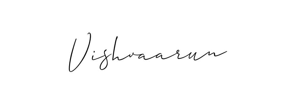 Also we have Vishvaarun name is the best signature style. Create professional handwritten signature collection using Allison_Script autograph style. Vishvaarun signature style 2 images and pictures png