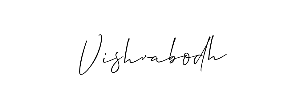 Vishvabodh stylish signature style. Best Handwritten Sign (Allison_Script) for my name. Handwritten Signature Collection Ideas for my name Vishvabodh. Vishvabodh signature style 2 images and pictures png