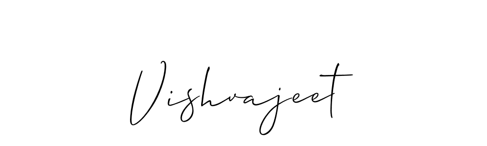 Use a signature maker to create a handwritten signature online. With this signature software, you can design (Allison_Script) your own signature for name Vishvajeet. Vishvajeet signature style 2 images and pictures png