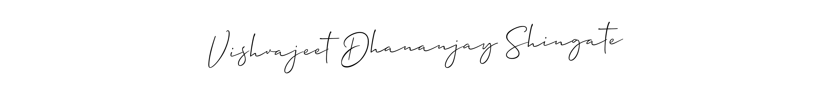 You should practise on your own different ways (Allison_Script) to write your name (Vishvajeet Dhananjay Shingate) in signature. don't let someone else do it for you. Vishvajeet Dhananjay Shingate signature style 2 images and pictures png