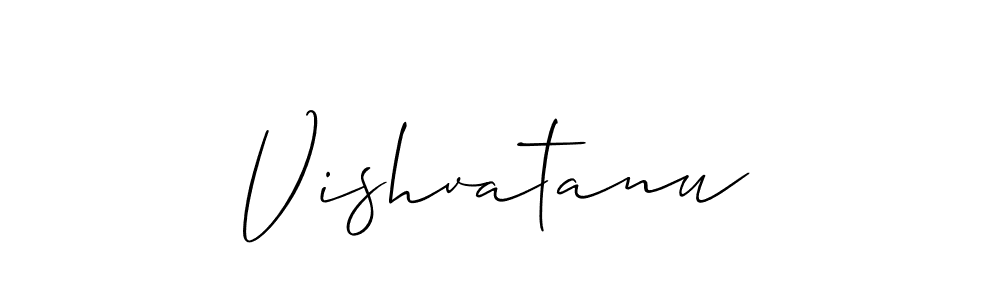 How to make Vishvatanu signature? Allison_Script is a professional autograph style. Create handwritten signature for Vishvatanu name. Vishvatanu signature style 2 images and pictures png