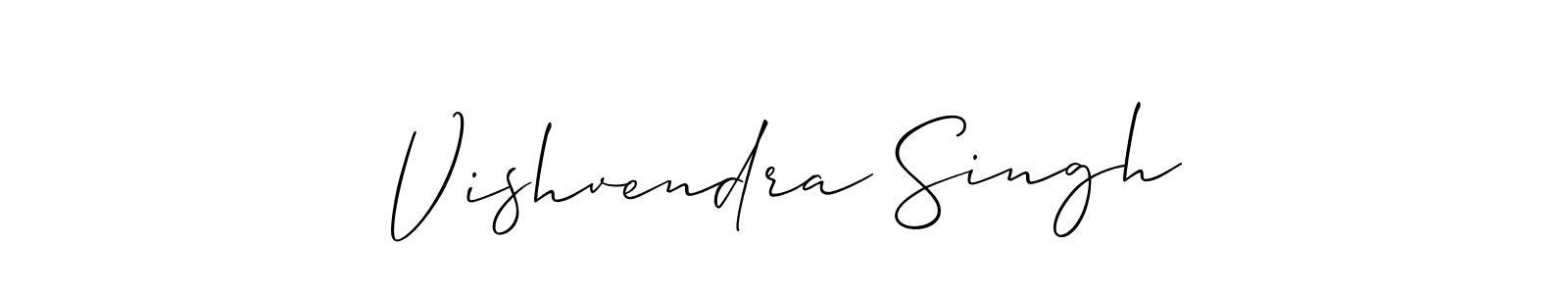 Create a beautiful signature design for name Vishvendra Singh. With this signature (Allison_Script) fonts, you can make a handwritten signature for free. Vishvendra Singh signature style 2 images and pictures png