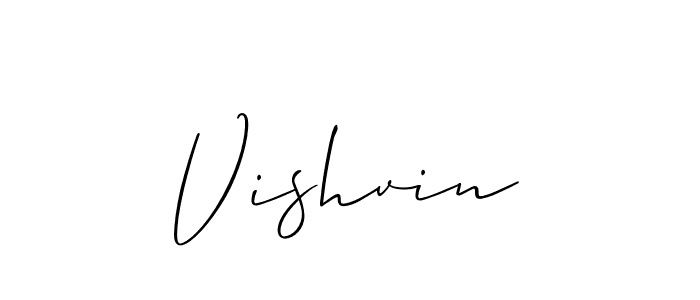 Also You can easily find your signature by using the search form. We will create Vishvin name handwritten signature images for you free of cost using Allison_Script sign style. Vishvin signature style 2 images and pictures png