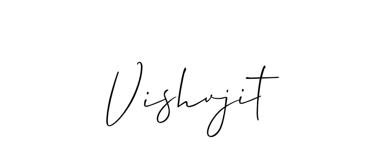 Design your own signature with our free online signature maker. With this signature software, you can create a handwritten (Allison_Script) signature for name Vishvjit. Vishvjit signature style 2 images and pictures png