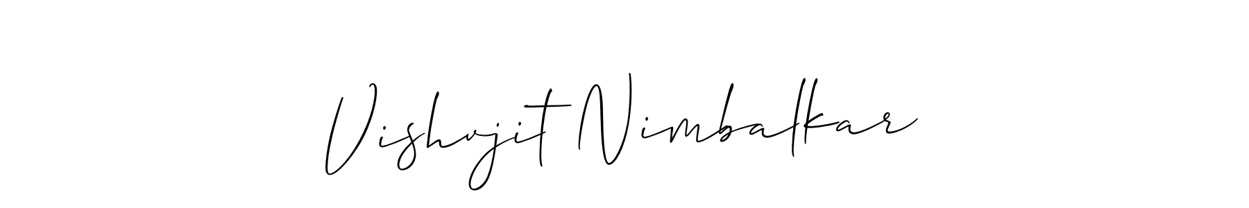 How to Draw Vishvjit Nimbalkar signature style? Allison_Script is a latest design signature styles for name Vishvjit Nimbalkar. Vishvjit Nimbalkar signature style 2 images and pictures png