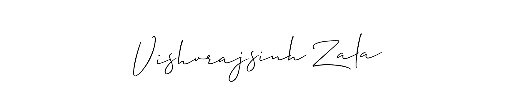 Make a beautiful signature design for name Vishvrajsinh Zala. With this signature (Allison_Script) style, you can create a handwritten signature for free. Vishvrajsinh Zala signature style 2 images and pictures png