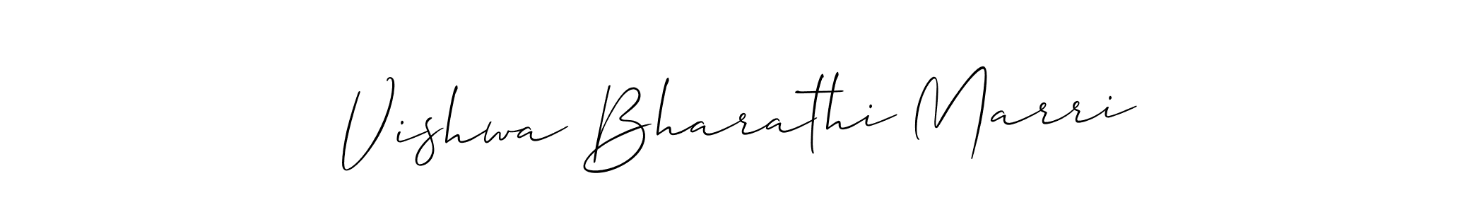 Also we have Vishwa Bharathi Marri name is the best signature style. Create professional handwritten signature collection using Allison_Script autograph style. Vishwa Bharathi Marri signature style 2 images and pictures png