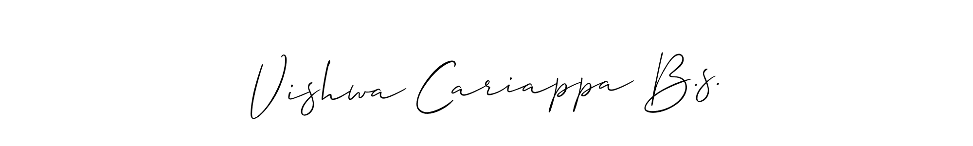 Use a signature maker to create a handwritten signature online. With this signature software, you can design (Allison_Script) your own signature for name Vishwa Cariappa B.s.. Vishwa Cariappa B.s. signature style 2 images and pictures png