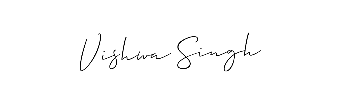 Use a signature maker to create a handwritten signature online. With this signature software, you can design (Allison_Script) your own signature for name Vishwa Singh. Vishwa Singh signature style 2 images and pictures png