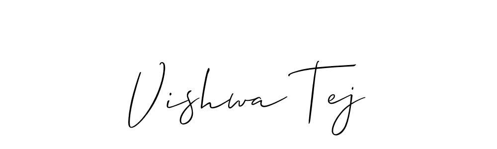 Create a beautiful signature design for name Vishwa Tej. With this signature (Allison_Script) fonts, you can make a handwritten signature for free. Vishwa Tej signature style 2 images and pictures png