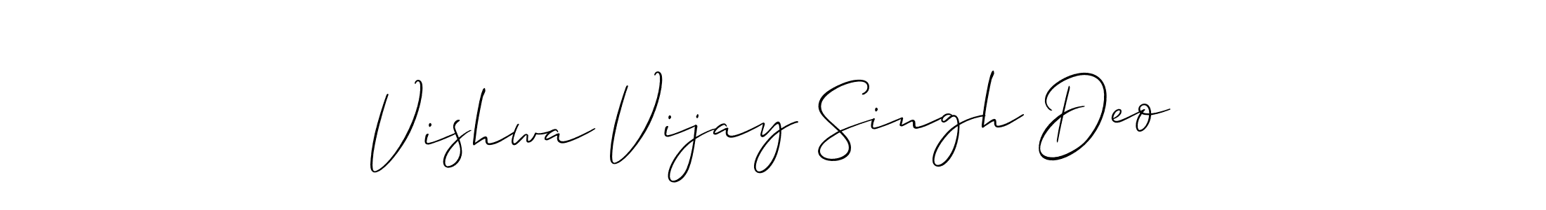 How to Draw Vishwa Vijay Singh Deo signature style? Allison_Script is a latest design signature styles for name Vishwa Vijay Singh Deo. Vishwa Vijay Singh Deo signature style 2 images and pictures png