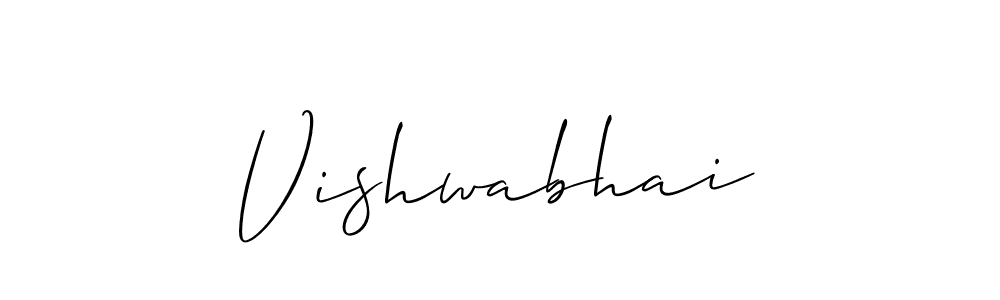 if you are searching for the best signature style for your name Vishwabhai. so please give up your signature search. here we have designed multiple signature styles  using Allison_Script. Vishwabhai signature style 2 images and pictures png