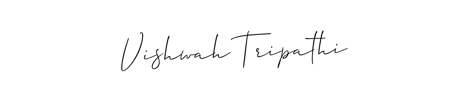 The best way (Allison_Script) to make a short signature is to pick only two or three words in your name. The name Vishwah Tripathi include a total of six letters. For converting this name. Vishwah Tripathi signature style 2 images and pictures png