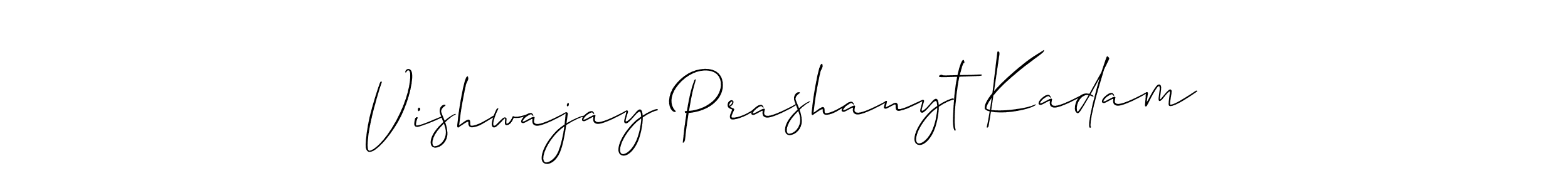 Use a signature maker to create a handwritten signature online. With this signature software, you can design (Allison_Script) your own signature for name Vishwajay Prashanyt Kadam. Vishwajay Prashanyt Kadam signature style 2 images and pictures png
