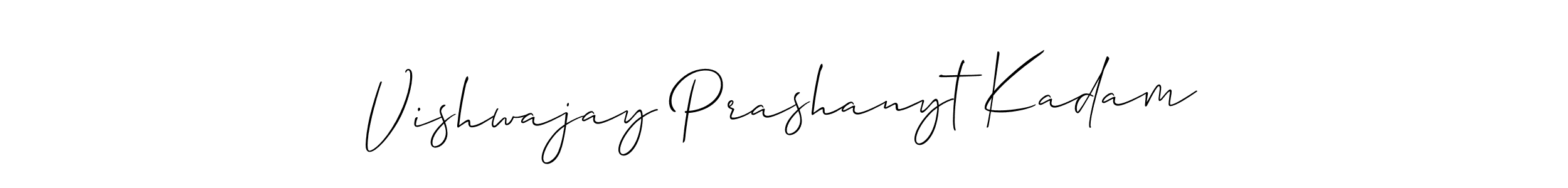 Make a beautiful signature design for name Vishwajay Prashanyt Kadam. Use this online signature maker to create a handwritten signature for free. Vishwajay Prashanyt Kadam signature style 2 images and pictures png