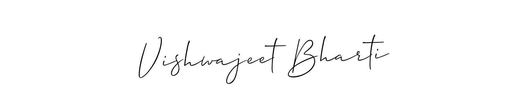 Also we have Vishwajeet Bharti name is the best signature style. Create professional handwritten signature collection using Allison_Script autograph style. Vishwajeet Bharti signature style 2 images and pictures png