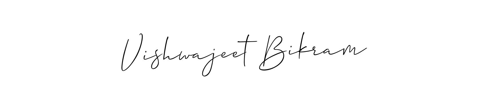 Make a beautiful signature design for name Vishwajeet Bikram. Use this online signature maker to create a handwritten signature for free. Vishwajeet Bikram signature style 2 images and pictures png