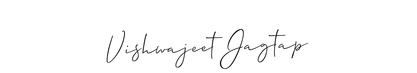 How to make Vishwajeet Jagtap signature? Allison_Script is a professional autograph style. Create handwritten signature for Vishwajeet Jagtap name. Vishwajeet Jagtap signature style 2 images and pictures png