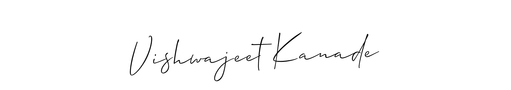How to make Vishwajeet Kanade signature? Allison_Script is a professional autograph style. Create handwritten signature for Vishwajeet Kanade name. Vishwajeet Kanade signature style 2 images and pictures png