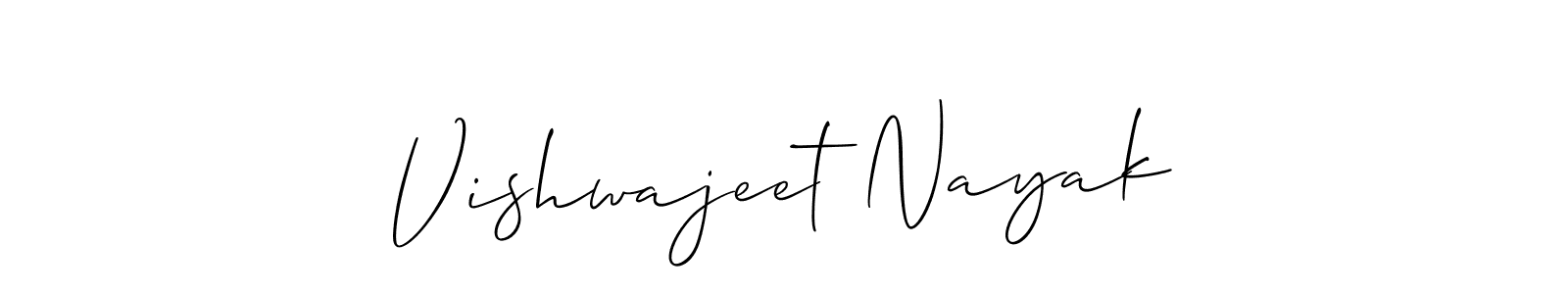 Allison_Script is a professional signature style that is perfect for those who want to add a touch of class to their signature. It is also a great choice for those who want to make their signature more unique. Get Vishwajeet Nayak name to fancy signature for free. Vishwajeet Nayak signature style 2 images and pictures png