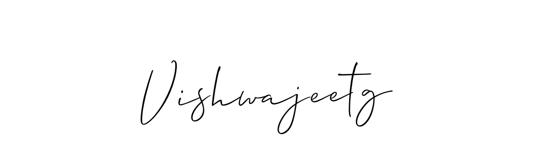 How to make Vishwajeetg signature? Allison_Script is a professional autograph style. Create handwritten signature for Vishwajeetg name. Vishwajeetg signature style 2 images and pictures png