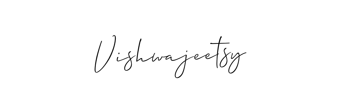 Create a beautiful signature design for name Vishwajeetsy. With this signature (Allison_Script) fonts, you can make a handwritten signature for free. Vishwajeetsy signature style 2 images and pictures png