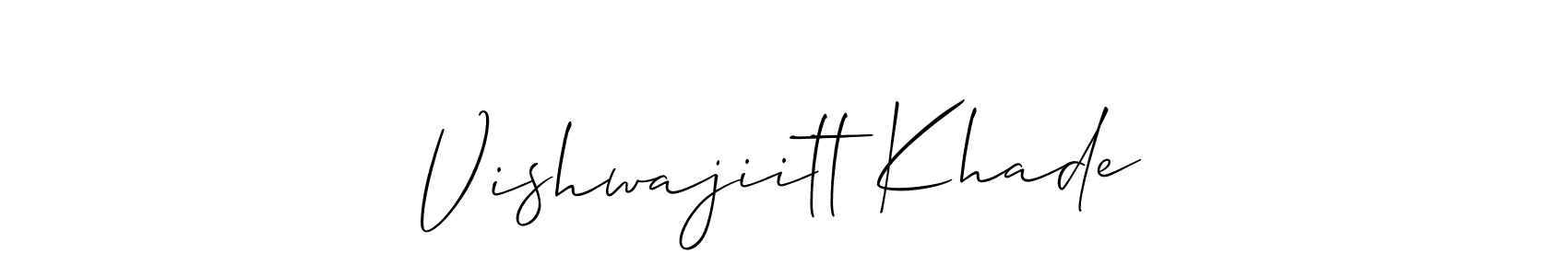 How to Draw Vishwajiitt Khade signature style? Allison_Script is a latest design signature styles for name Vishwajiitt Khade. Vishwajiitt Khade signature style 2 images and pictures png
